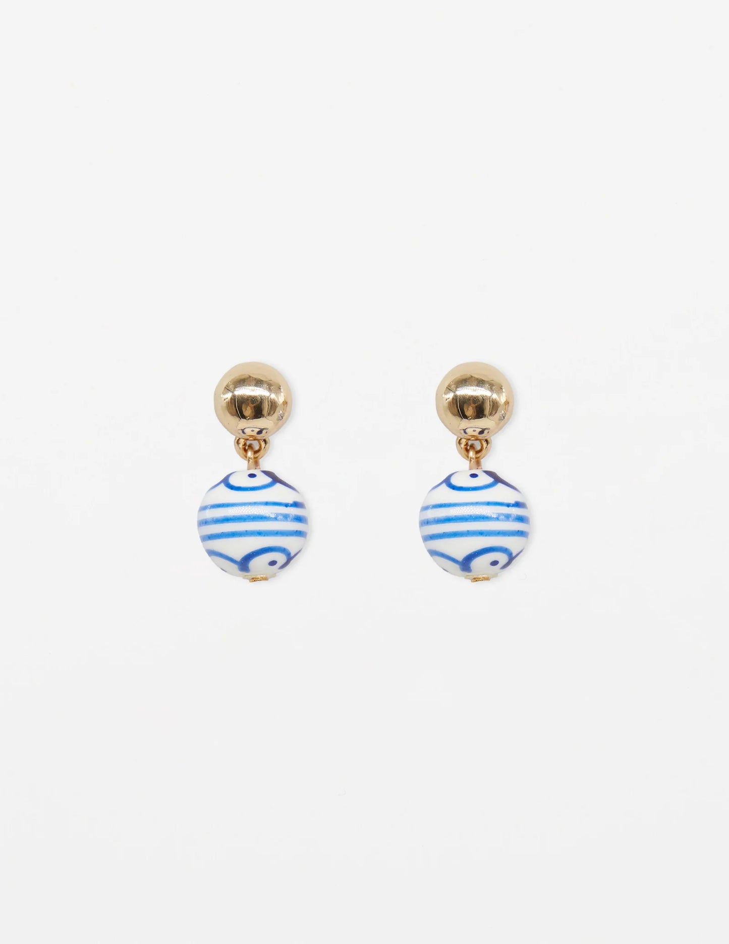 Stella + Gemma Ceramic Flower Ball Earrings