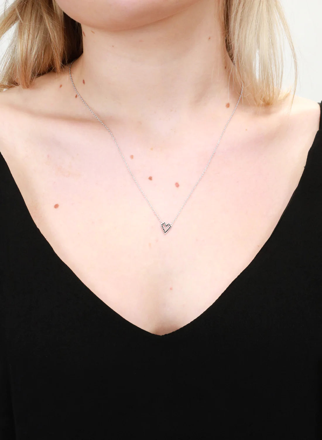 Federation Sparkles Heart Necklace Silver