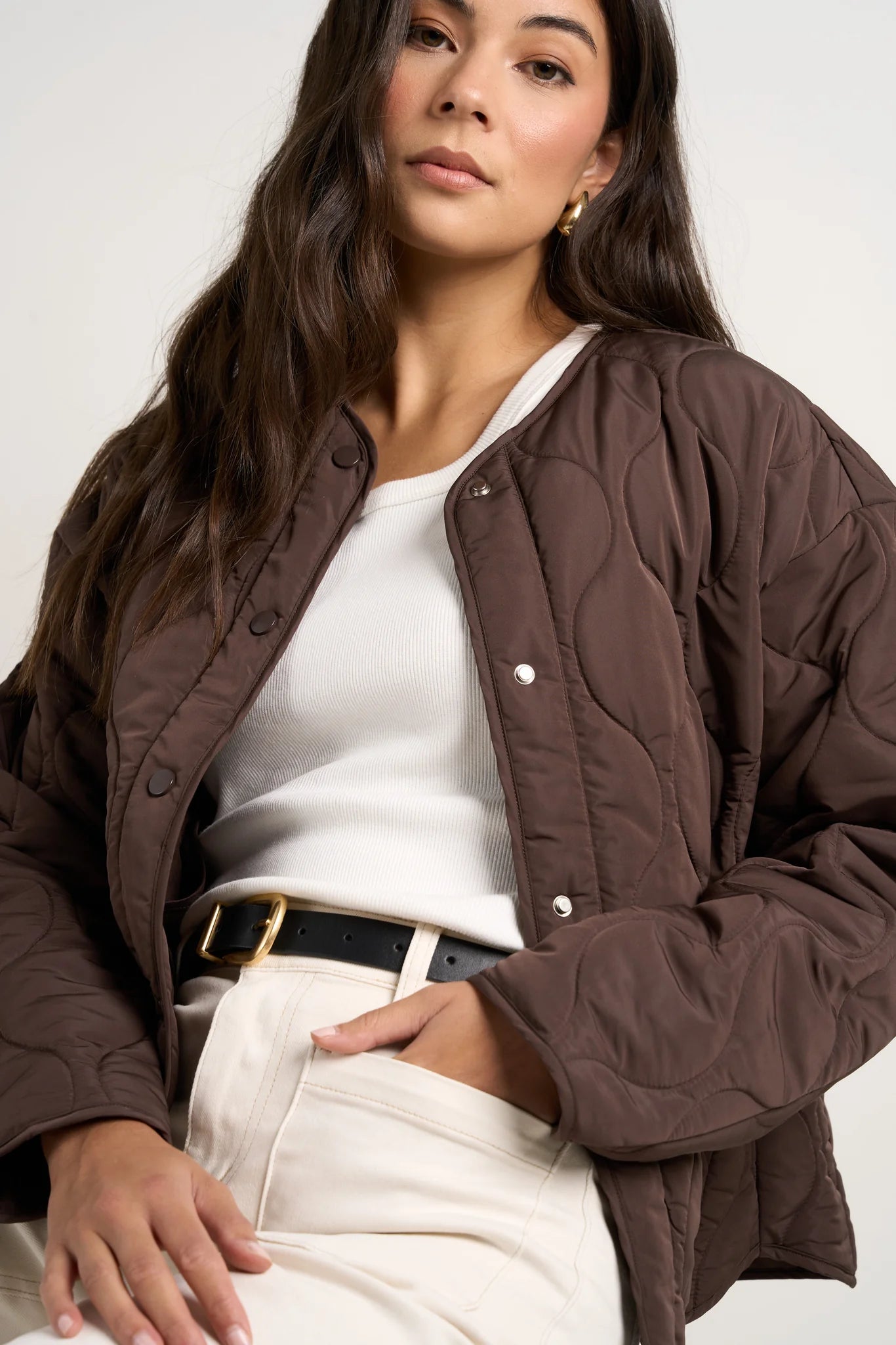 Stories Be Told Apex Collarless Puffer Jacket