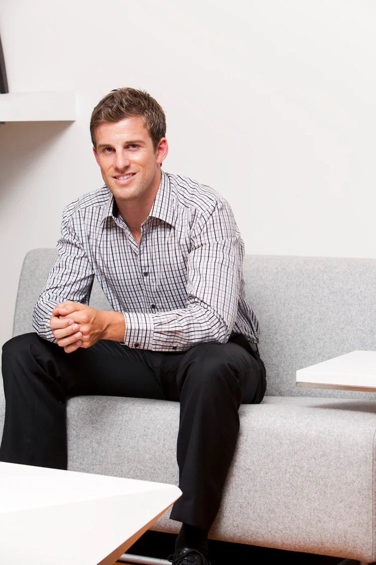 Lichfield Plaid Grey Long Sleeve Shirt