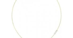 Guess Plain and Pave Heart Charm Necklace