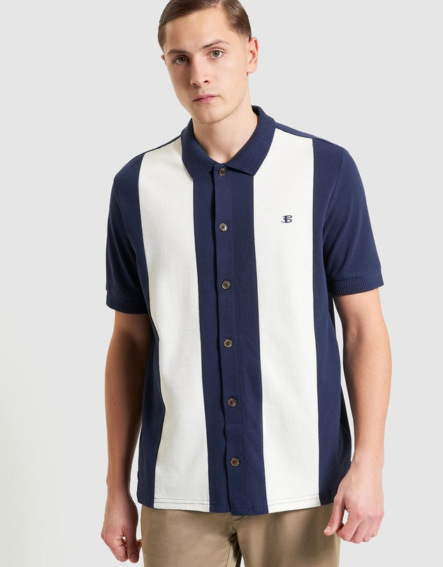 Ben Sherman Mod Pique Shirt - Dark Navy