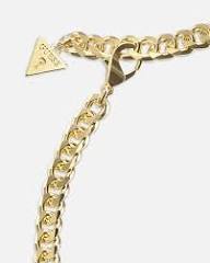 Guess Lioness Queen Gold Octagon Necklace