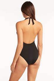 Sea Level Spinnaker Keyhole Halter One Piece