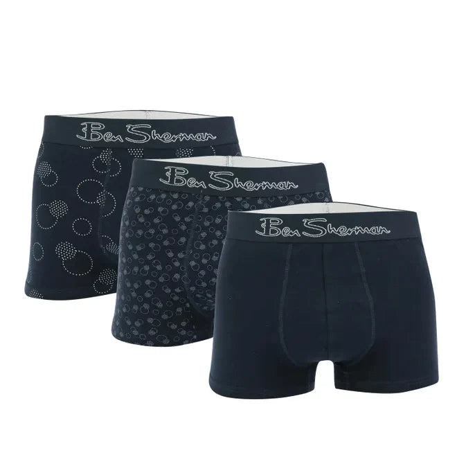 Ben Sherman 3PK Navy Blazer Trunks