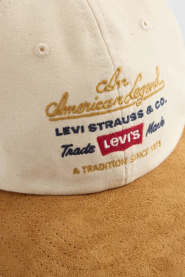 Levis Relaxed Graphic Dad Cap in Ecru