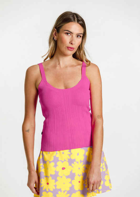 Thing Thing Block Neva Tank - Peachy/Cream