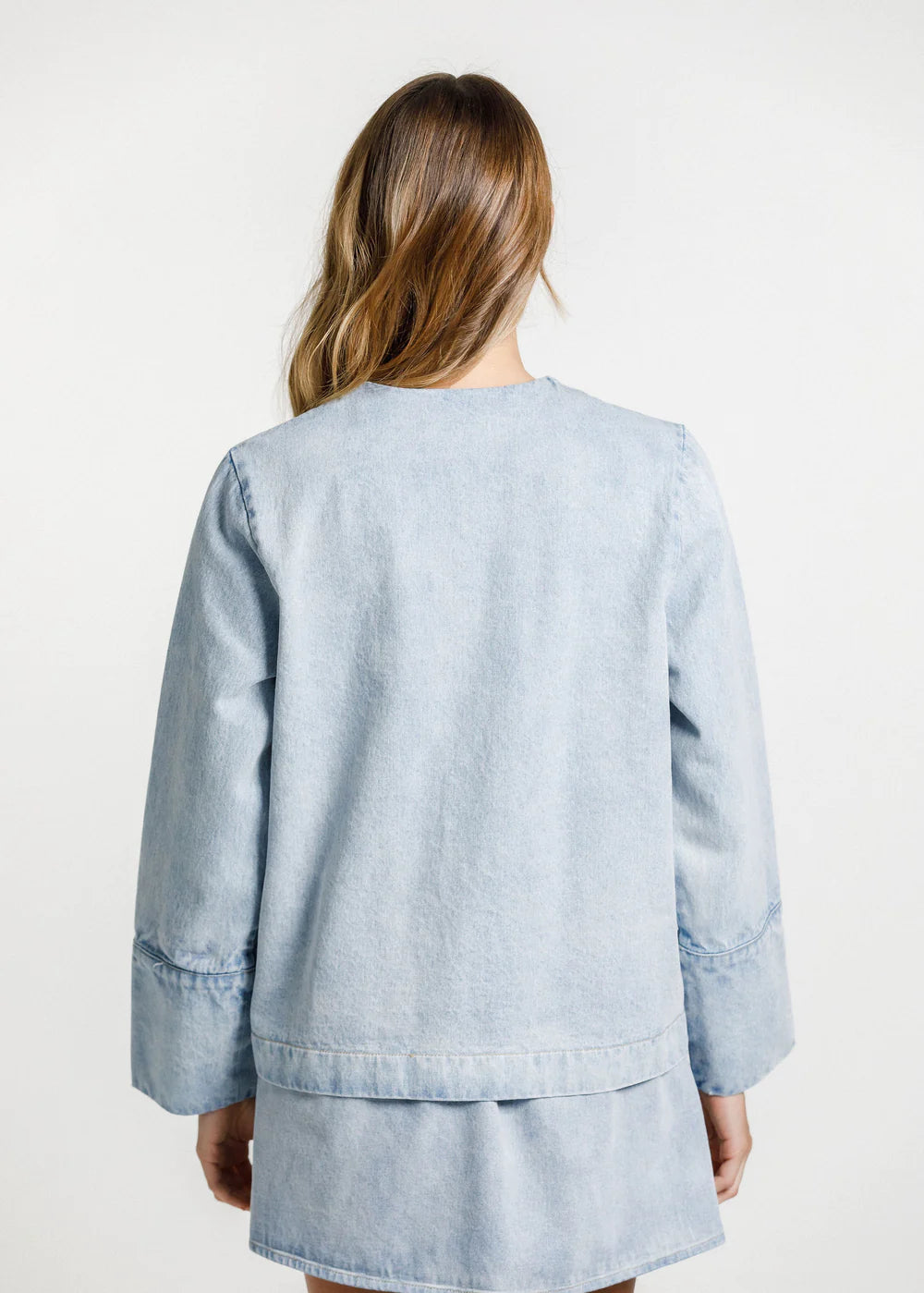 Thing Thing Embark Denim Shacket - Stone Wash