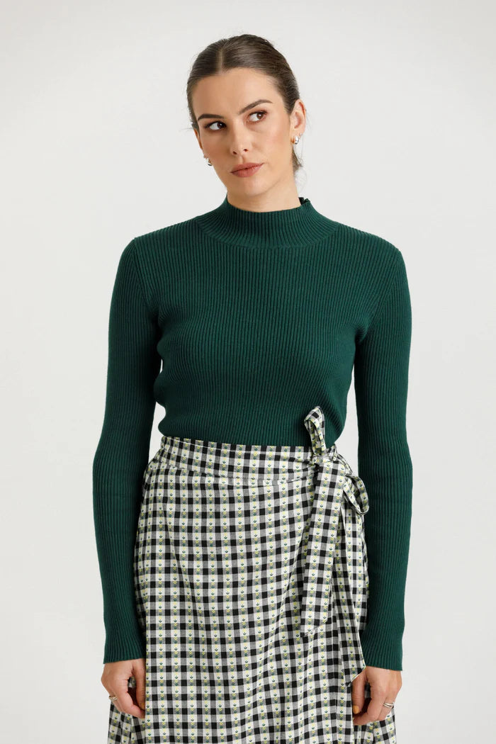 Thing Thing Mock Neck Longsleeve - Forest