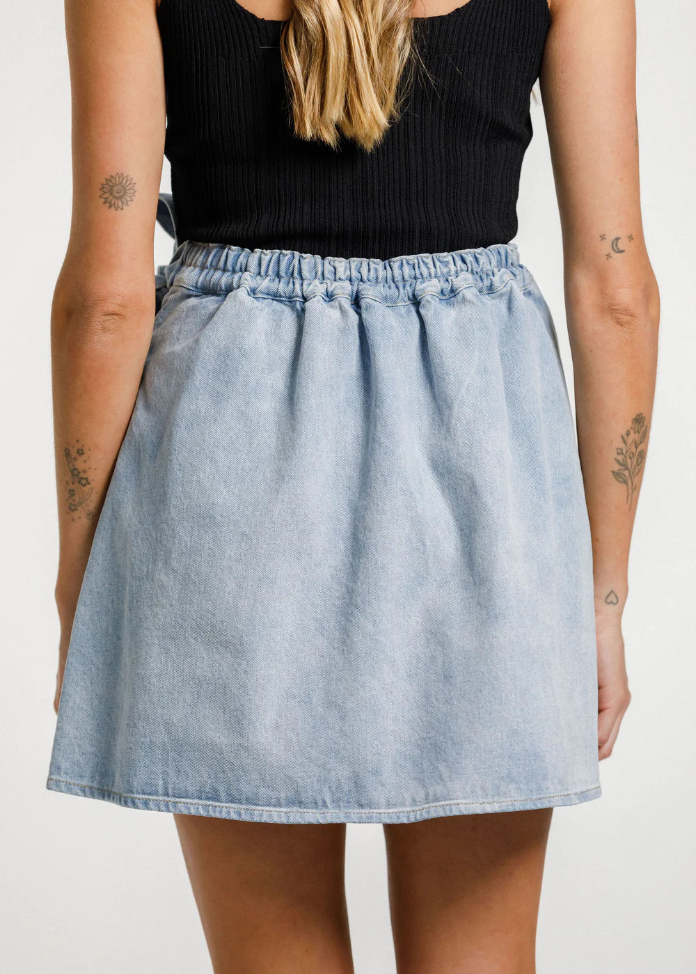 Thing Thing Lib Denim Skirt - Stone Wash