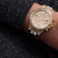 Guess Watch Moonlight Crys Gold with Gold Bracelet
