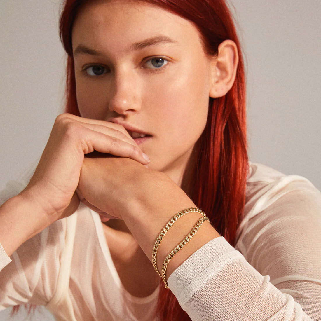 Pilgrim Blossom Recycled Curb Bracelet 2 in 1