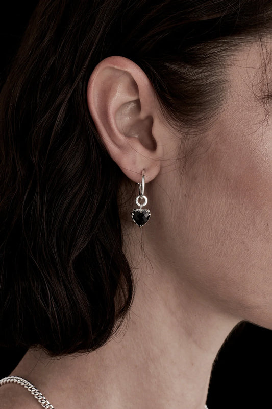 Stolen Girlfriends Club Love Anchor Earrings Onyx