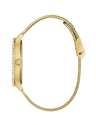 Guess Watch Soiree Gold with Gold Mesh Bracelet