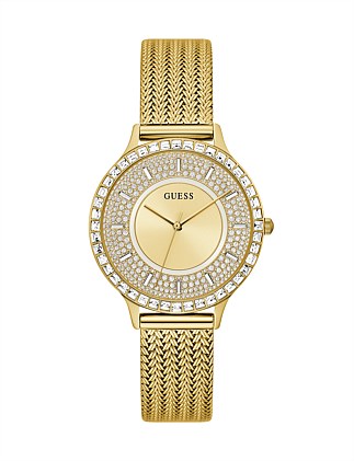 Guess Watch Soiree Gold with Gold Mesh Bracelet