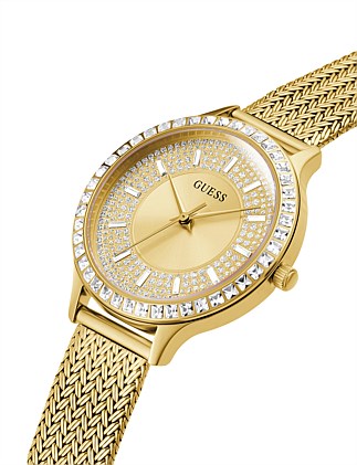 Guess Watch Soiree Gold with Gold Mesh Bracelet