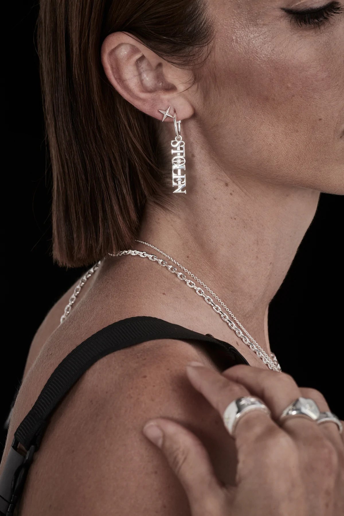 Stolen Girlfriends Club Serif Earrings