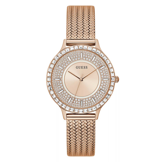 Guess Soiree with Mesh Bracelet in Rose Gold