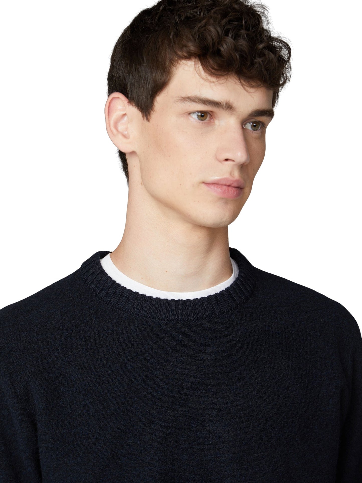 Ben Sherman Boucle Knit Dark Navy