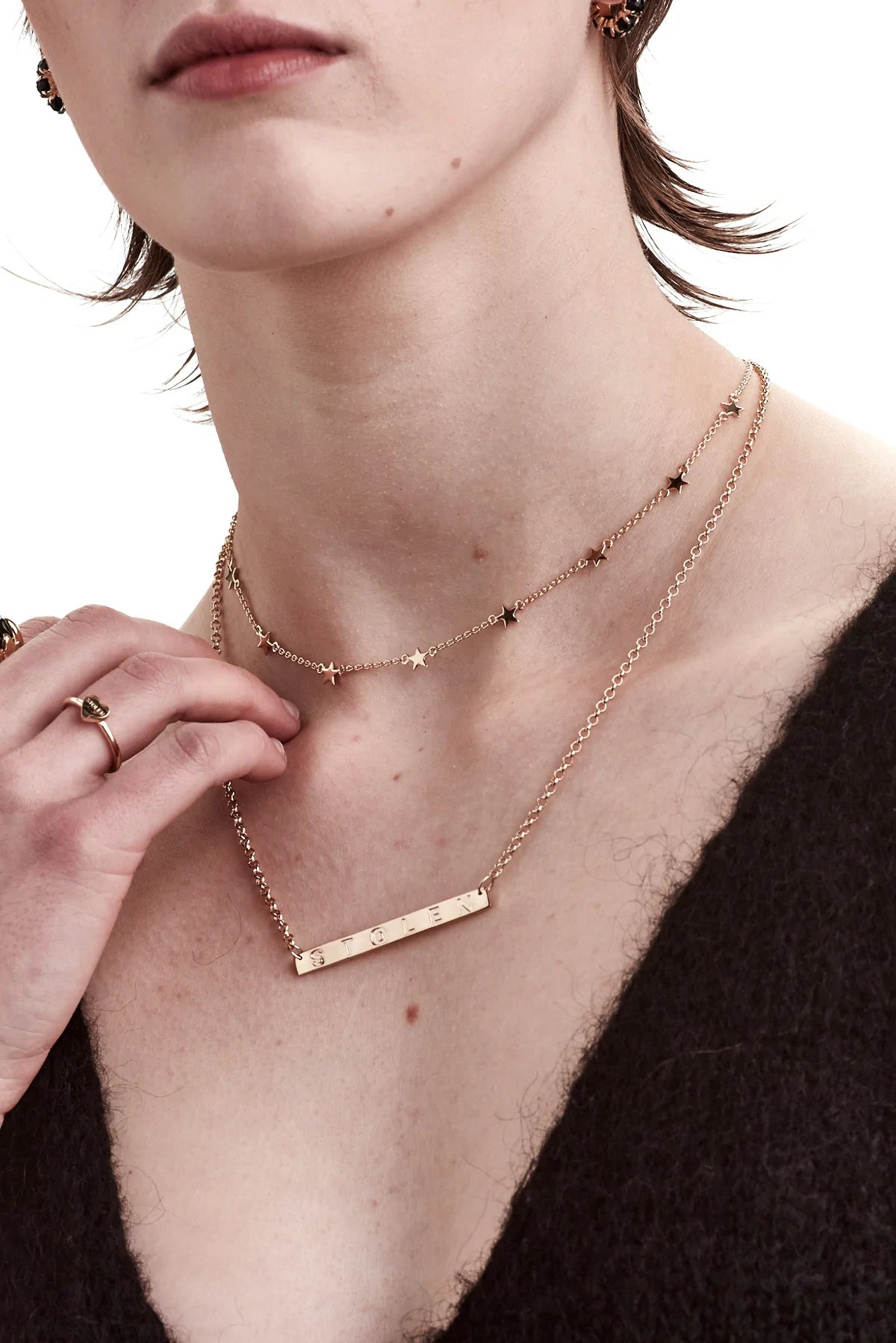 Stolen Girlfriends Club Stolen Plank Necklace - Gold 18k Plated