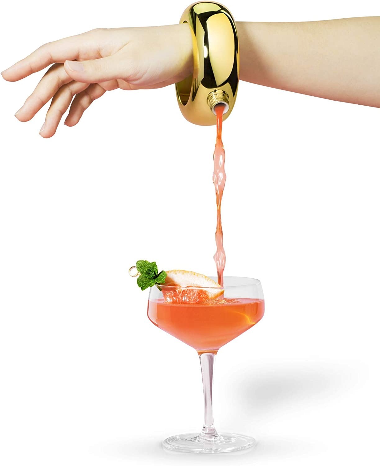 Little Global Gold Plastic Bangle Flask