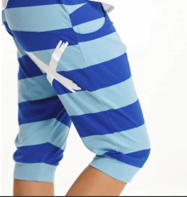 Homelee 3/4 Apartment Pants - Blue Stripe