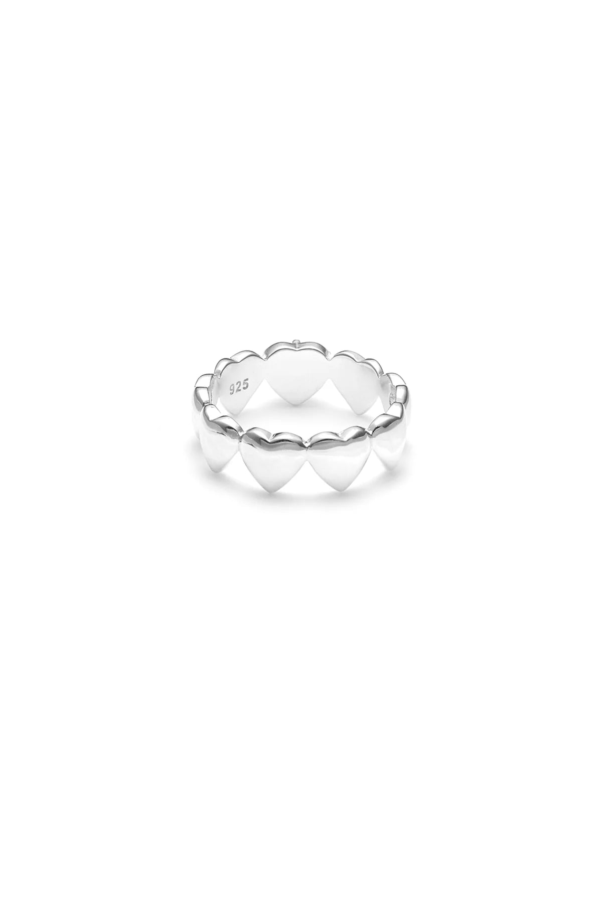Stolen Girlfriends Club Band of Hearts Ring in Onyx