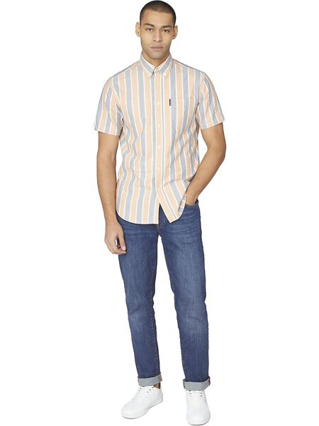 Ben Sherman Block Striped Short Sleeved Shirt