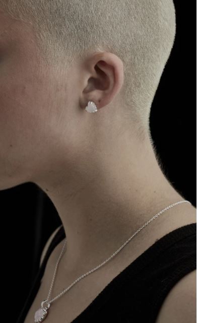 Stolen Girlfriends Club Love Claw Earrings Pink Quartz or Black Onyx
