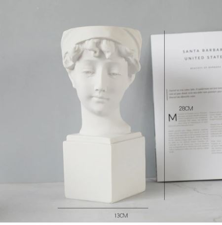 Sisters Matter Ancient Vase/Flower Pot Female with Hat