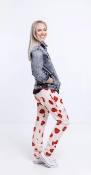 Home-Lee Relaxer Pants - Lantern print