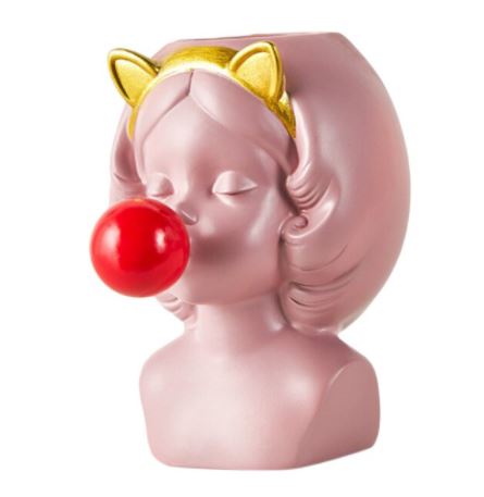 Sisters Matter Cute Vase Blowing Bubbles