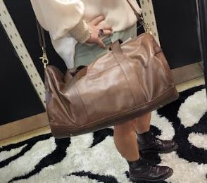 The Design Edge Weekender Bag Australia in Leather Chocolate Brown