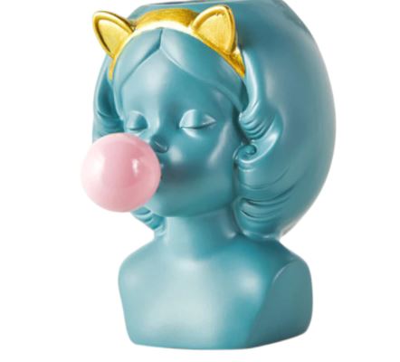 Sisters Matter Cute Vase Blowing Bubbles