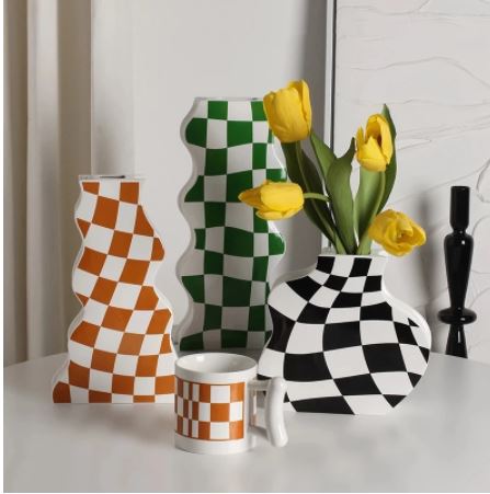 Sisters Matter Checker Vase