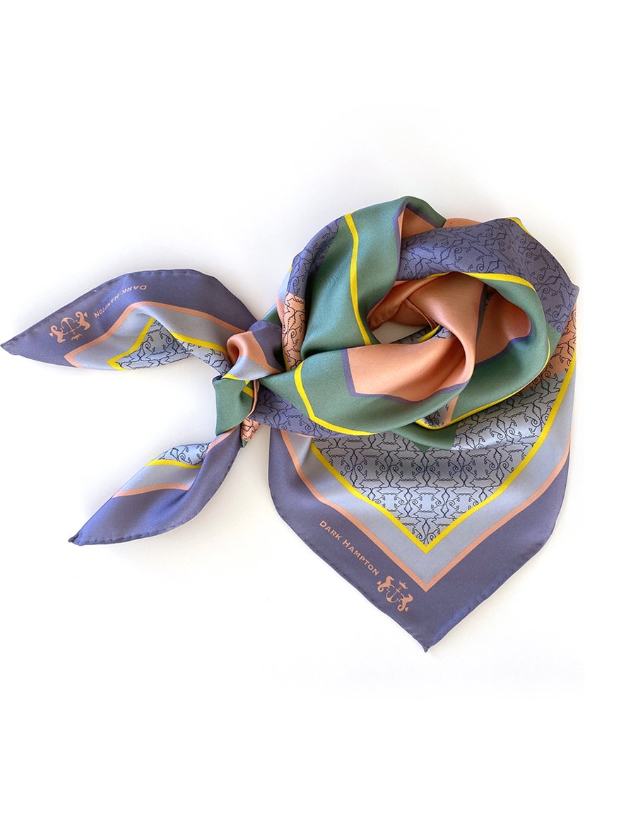 Dark Hampton Silk Scarf - THE DONNITHORNE THE BOODEE THE LITTLE SILK THE MOORE THE STEETSKAMP