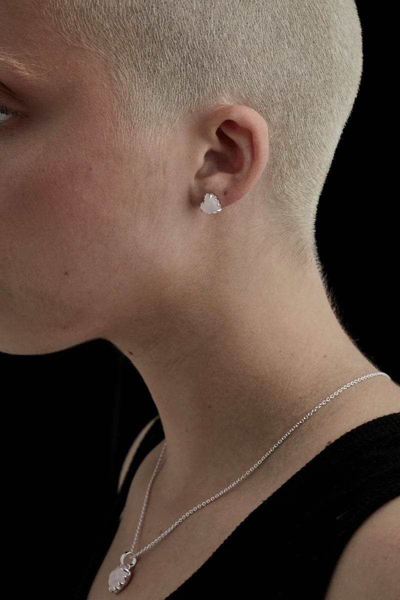 Stolen Girlfriends Club Love Claw Earrings Pink Quartz or Black Onyx