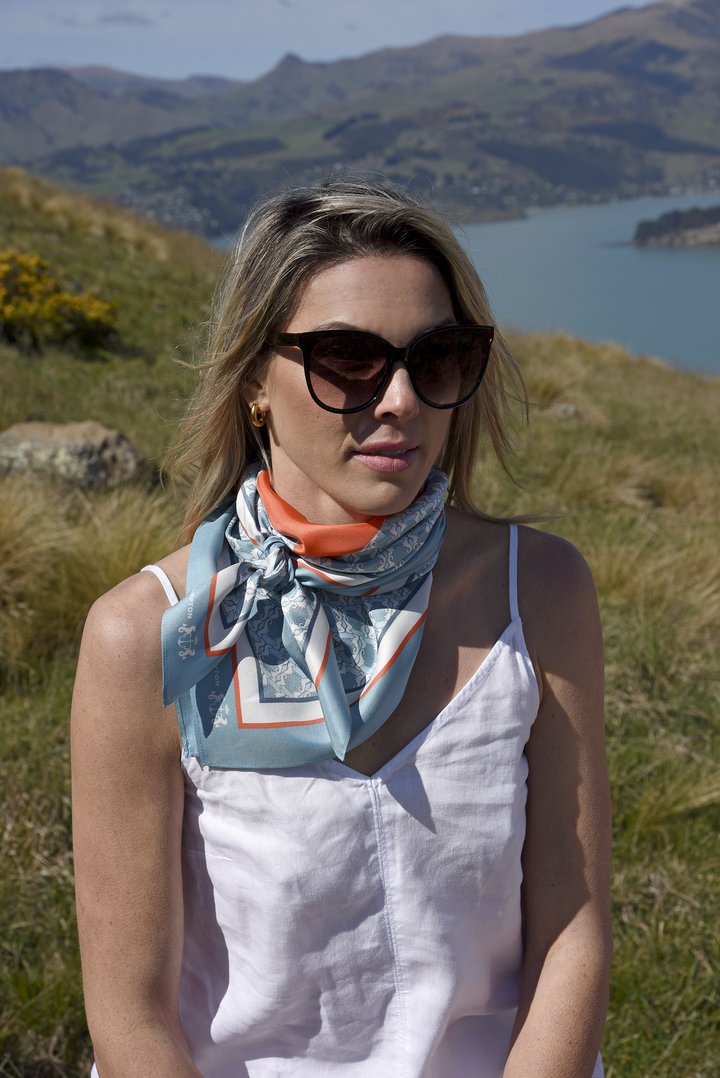 Dark Hampton Silk Scarf - THE DONNITHORNE THE BOODEE THE LITTLE SILK THE MOORE THE STEETSKAMP