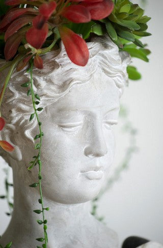 Rembrandt Visage Cement Vase - Medium
