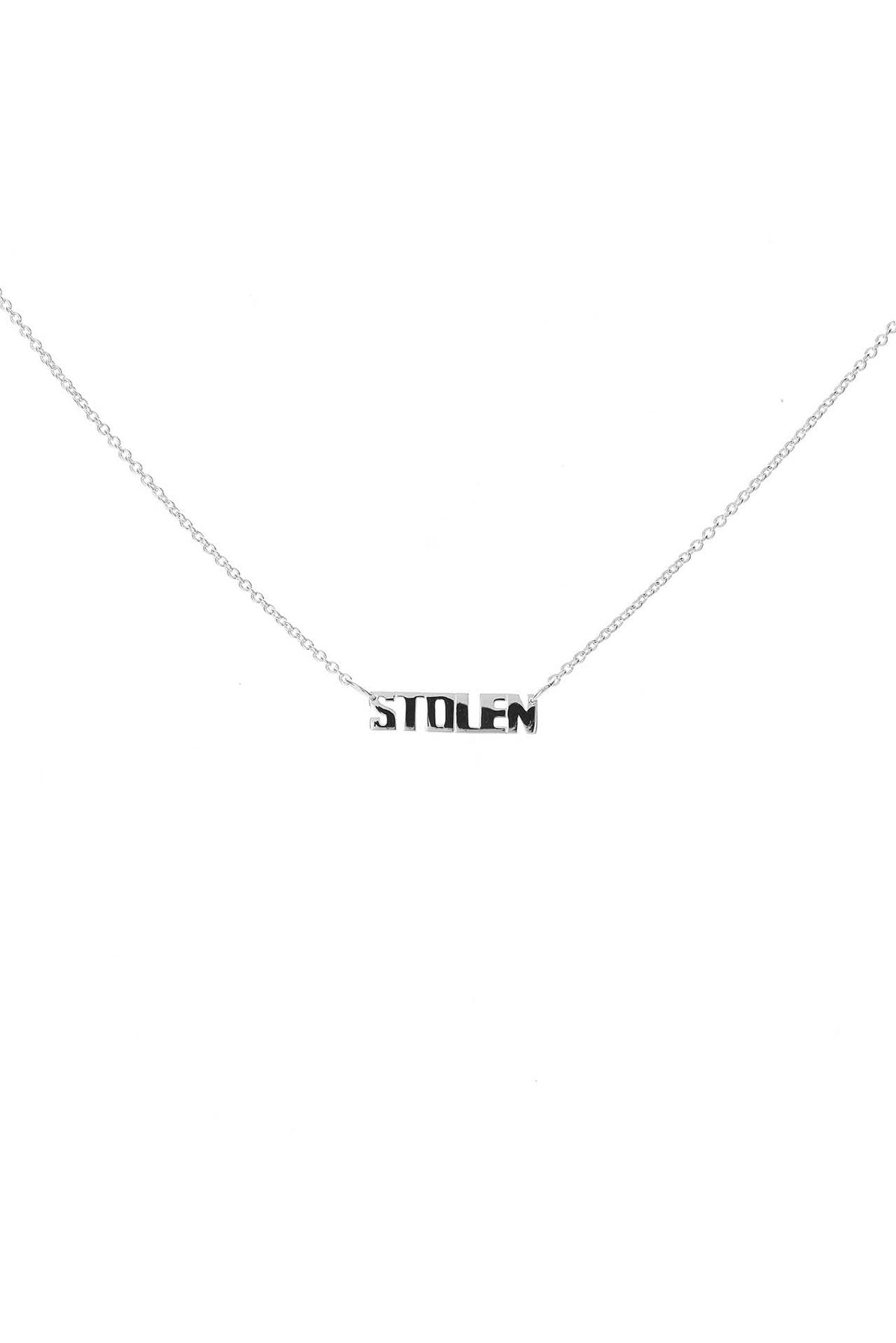 Stolen Girlfriends Club Stolen Block Pendant
