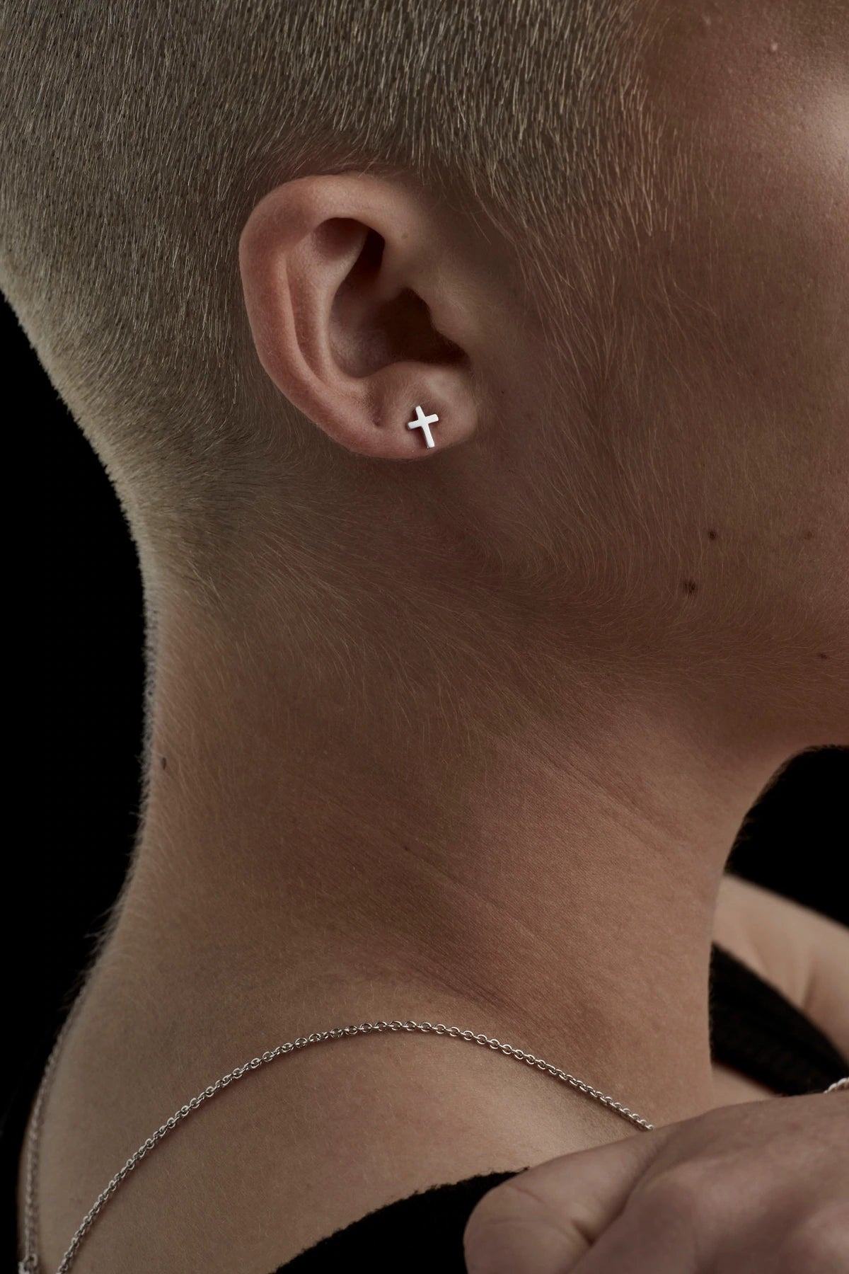 Stolen Girlfriends Club Tiny Stolen Cross Earrings