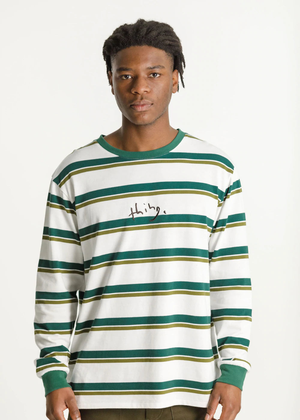 Thing Thing Long Sleeve Tee Forest Stripe
