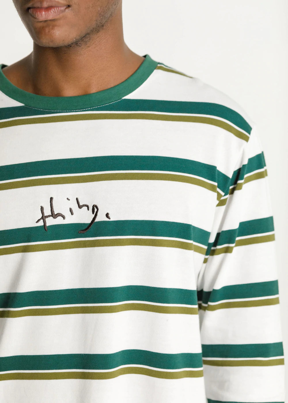 Thing Thing Long Sleeve Tee Forest Stripe
