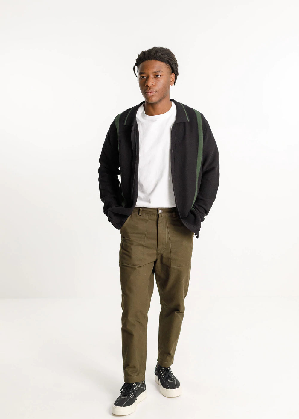 Thing Thing Long Sleeve Stray Knit Shirt
