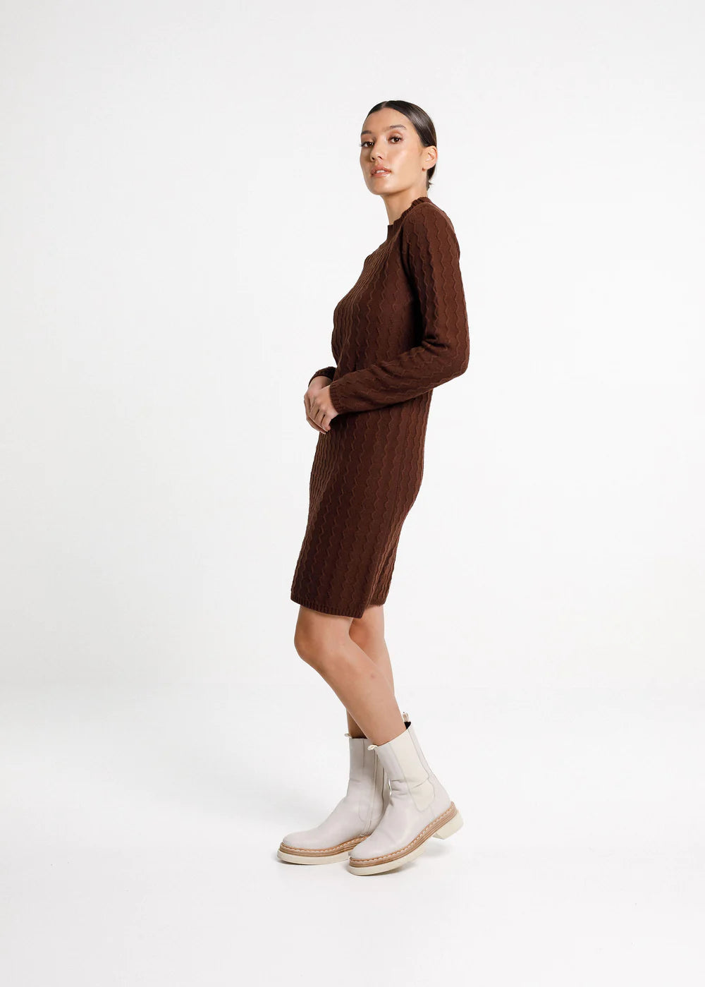 Thing Thing Zig Zag Turtle Neck Dress
