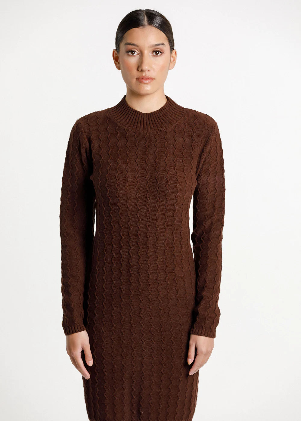 Thing Thing Zig Zag Turtle Neck Dress