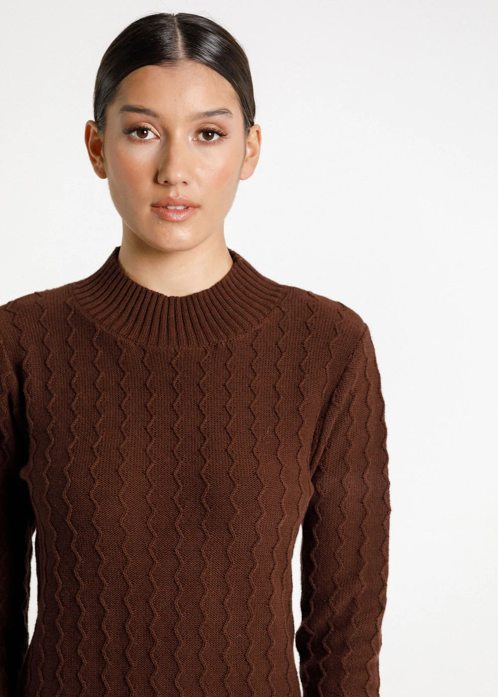 Thing Thing Zig Zag Turtle Neck Dress