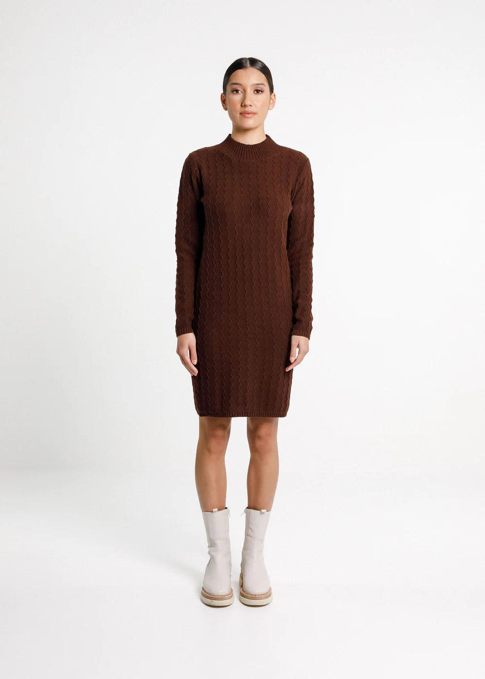 Thing Thing Zig Zag Turtle Neck Dress