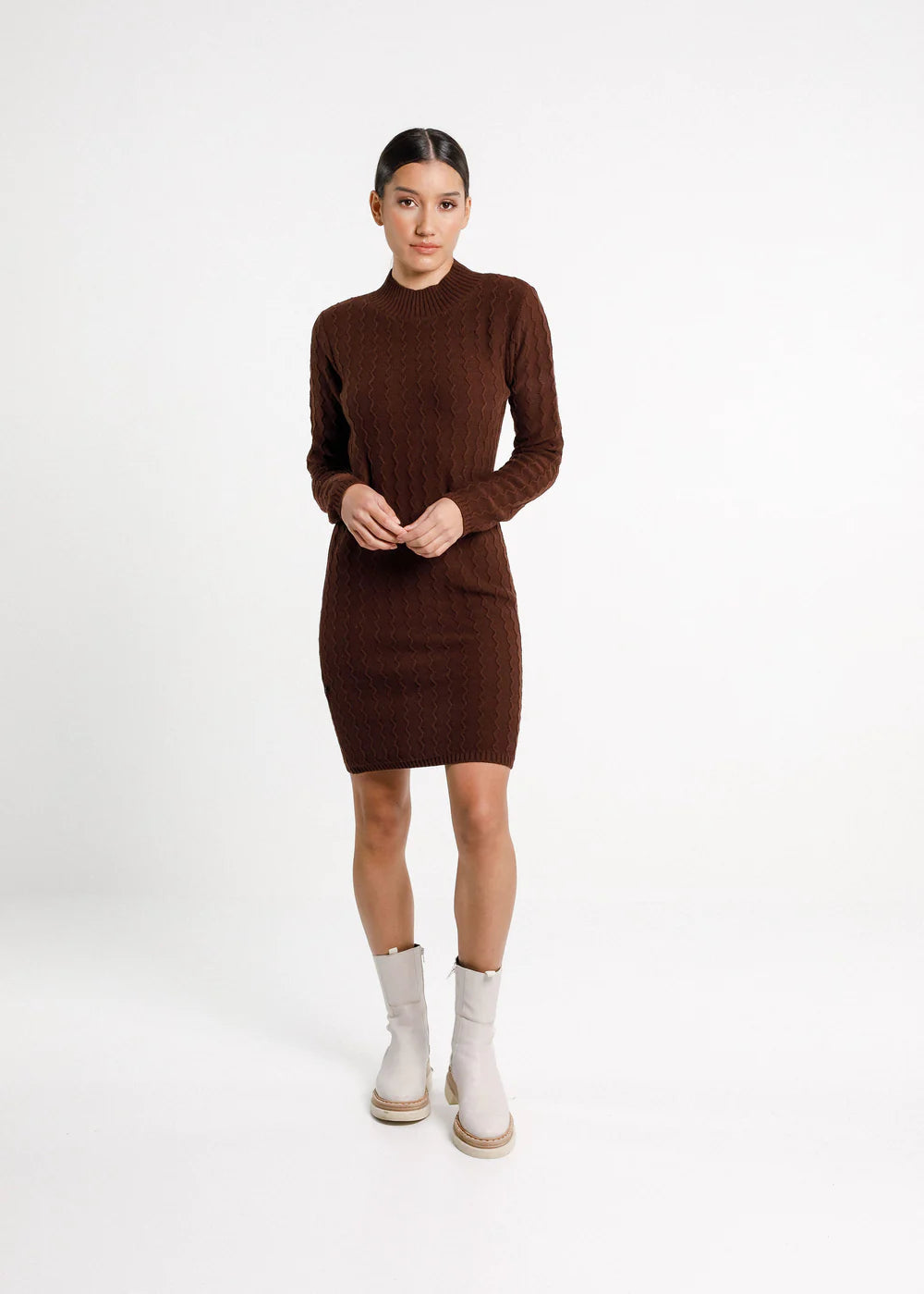 Thing Thing Zig Zag Turtle Neck Dress