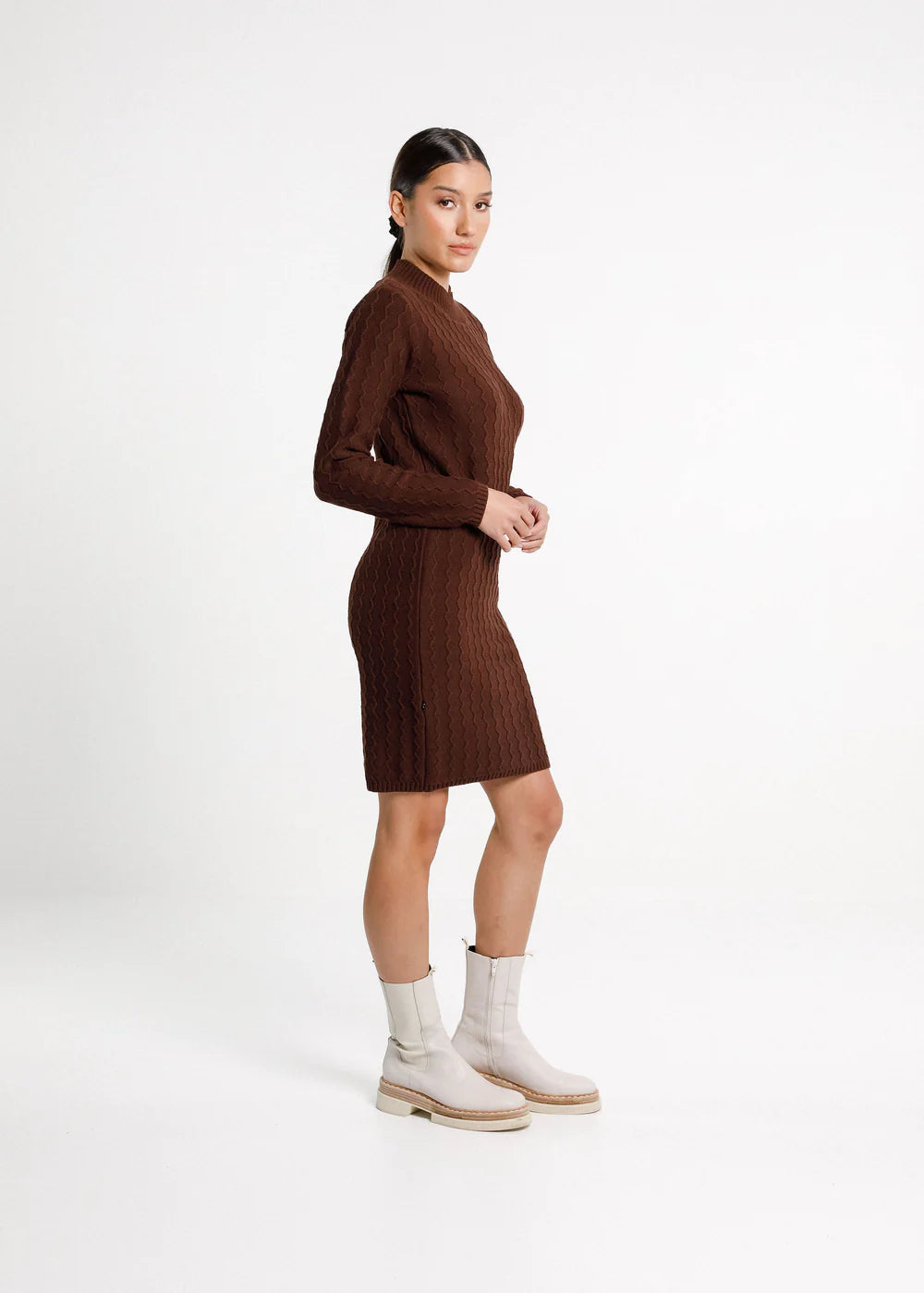 Thing Thing Zig Zag Turtle Neck Dress